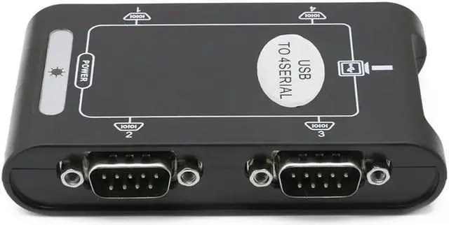 Main image of FOR 9pin RS232 USB 2.0 to 4 ports Serial DB9 COM Controller Connectors Adapter Hub