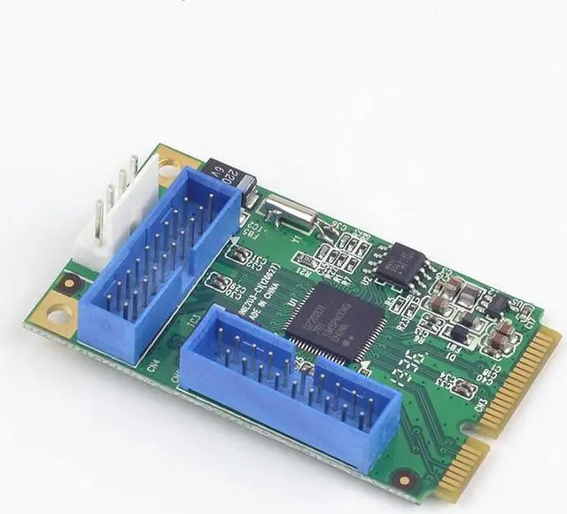 Main image of FOR Mini PCI-e to 4x USB3.0 expansion Card USB 3.0 to Mini PCI express Converter card 2 ports (19/20pins) Socket