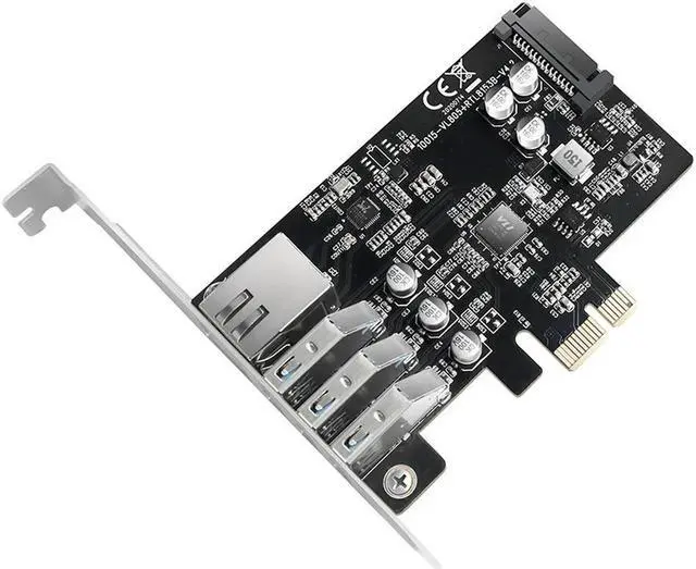 Main image of FOR 3 Port USB3.0 Expansion Card PCIE X1 To 5GBPS Hub Docking Station RJ45 Ethernet 1000Mbps Desktop Adapter Converter