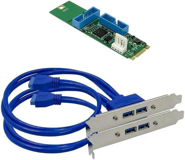 Main image of FOR NGFF M.2 b+m key to 4-ports USB 3.0 Adapter Converter Card dual 19Pin 20Pin usb3.0 720202 set M2 Expansion Bracket