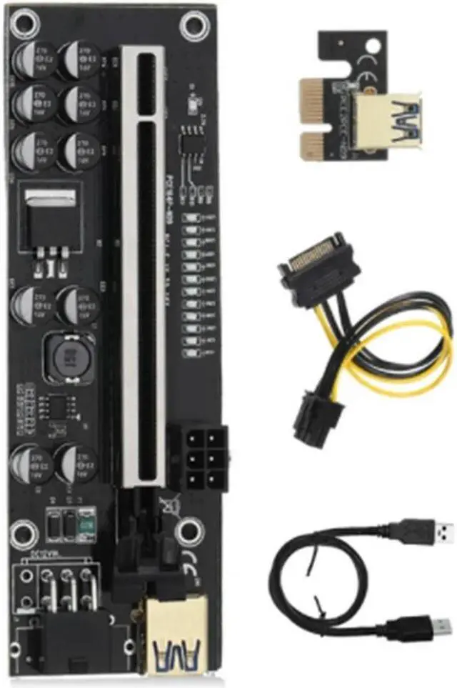 Alt view image 2 of 2 - FOR PCIE Riser 011 V011 Pro PCI-E PCI E Express Card GPU 1X To X16 6Pin Adapter Cable For Mining