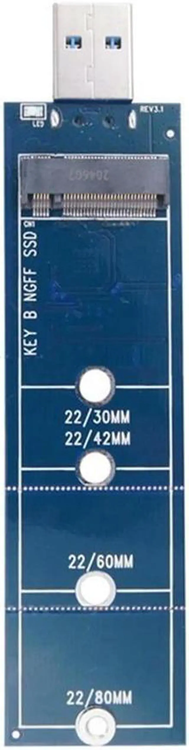 Alt view image 2 of 2 - FOR 1 Pcs SSD M2 To USB Adapter Card M.2 To USB Adapter Card B Key M.2 SATA Protocol SSD Adapter NGFF To USB 3.0 SSD Card