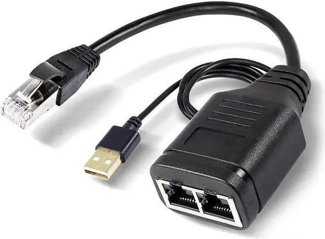 Main image of FOR Male 1 to 2 Adapter Cable Network Hundred Megabit Network Sharer RJ45 Multifunctional 1 to 2 Network Splitter