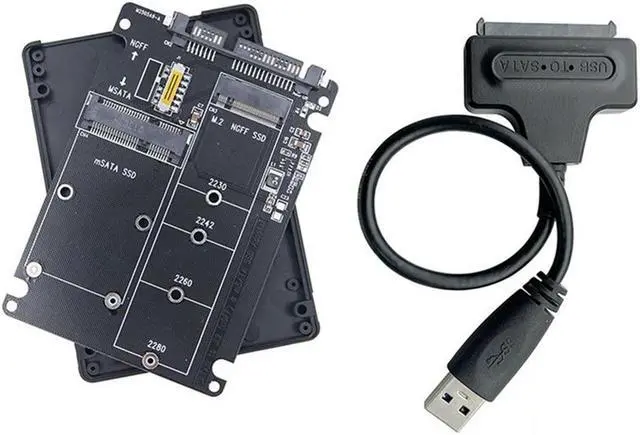 FOR Black Adapter Card NGFF MSATA SSD To SATA Adapter Card