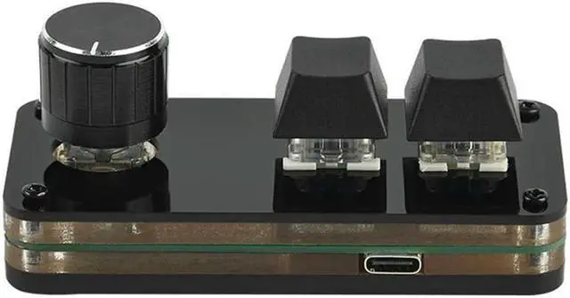 Main image of FOR ro P ramming Mini Keyboard 2-Key Keyboard Black ABS+Acrylic+Metal For Gaming Hotswap P ramming Keypad