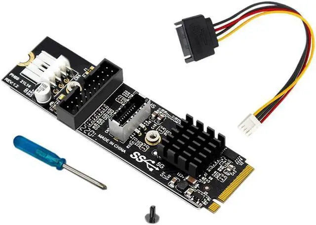 Main image of FOR M.2 Pcie To USB3.0 Type-E & C+19 20P Interface Expansion Card M.2 Mkey To Pcie Adapter 5Gbps Adapter Card VL805