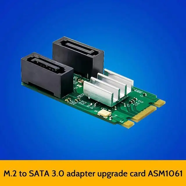 Main image of FOR M.2 B+M KEY Adapter Card 2 Port SATA 3.0 Expansion Card 1061 Chip Sata 6G Hard Disk Conversion Card