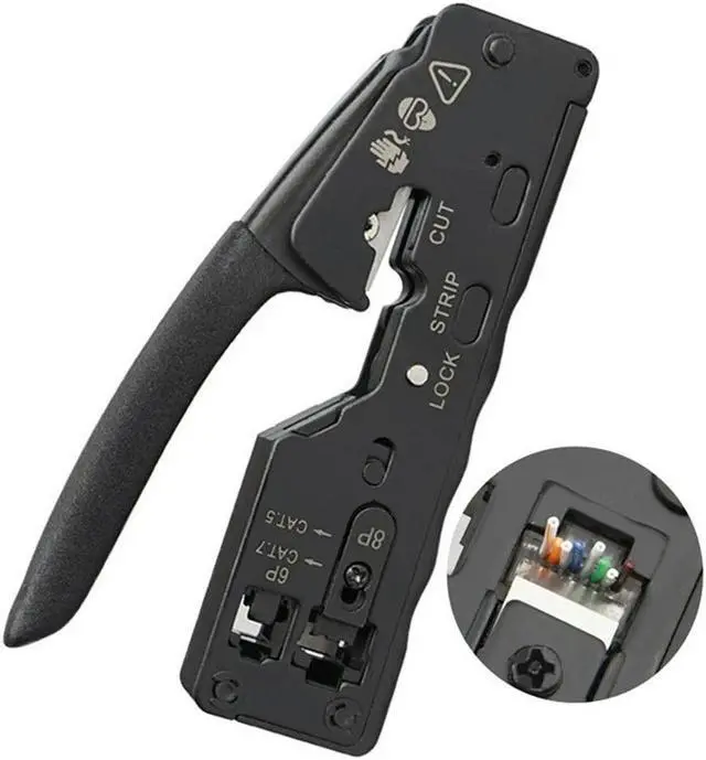 Main image of FOR Network Cable Crimper RJ45 Crimp Tool Stripper for Rj45 Cat7 Cat6 Cat5 Rj11 Rj12 Connector Crimper Pliers