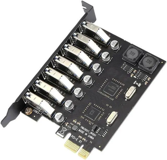 Main image of FOR USB 3.0 PCI-E Expansion Card Adapter 7 Ports USB 3.0 Hub Adapter External PCI-E Ext PCI Express Card For Desktop
