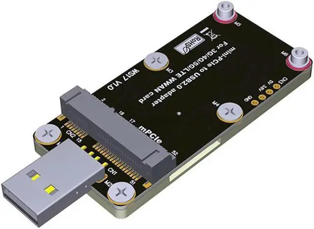 Main image of FOR Mini-Pcie To USB2.0 Adatper For 3G/4G/5G WWAN Card With SIM Dual Card Slot High Speed MPCIE To USB 2.0 Riser Card