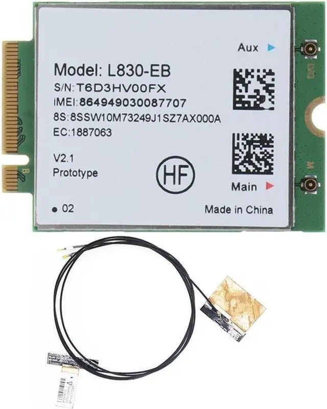 Main image of FOR L830-EB 4G Wifi Card+Antenna Module Parts For X280 T480 T580 P52S L480 L580 T490 T590 P53S T490S X390 L490 L590