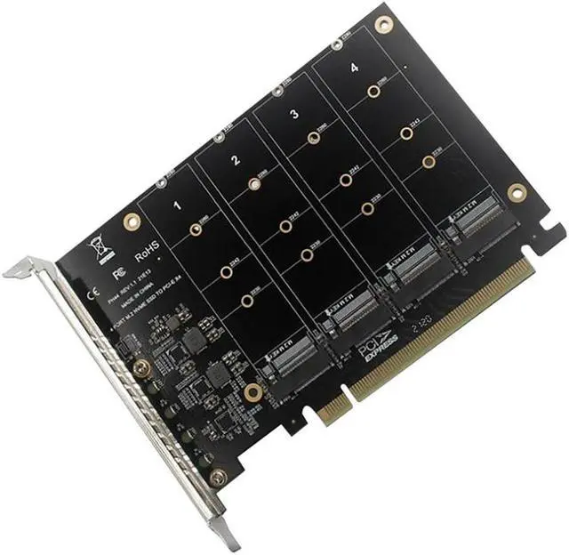 Main image of FOR PCIE 4-Port M.2 NVEM SSD Expansion Card Computer Motherboard Solid State Drive Expansion Card