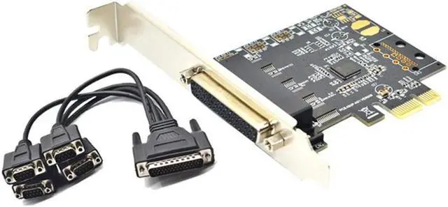 Main image of FOR PCI-E Serial Port Card Pcie to 4 Serial Port RS232 9-Pin Industrial Control 4-Port Expansion Card AX99100 with Cable