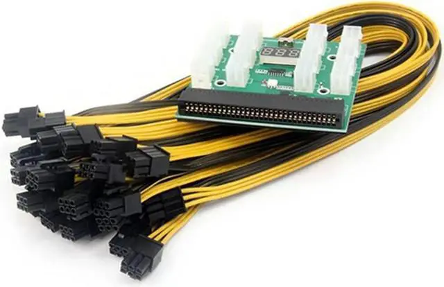 Main image of FOR Power Module Breakout Board Kits With 12Pcs 6Pin To 6Pin Power Cable For 1200W 750W PSU GPU Mining ETH