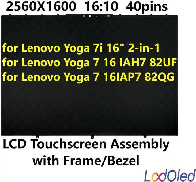 Main image of FOR 16.0 2.5K QHD B160QAN02.W NE160QDM-N63 for 7 16 LCD screen Digitizer IPS Assembly W/Frame 2560X1600 40pins