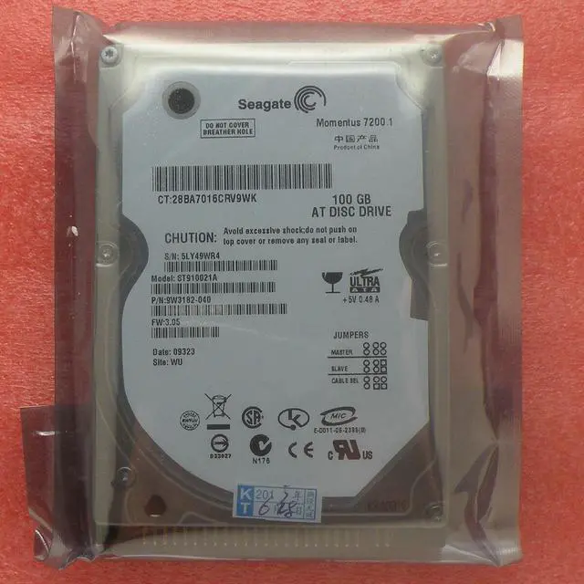 Alt view image 3 of 4 - Seagate Momentus 7200.1 ST910021A 100GB 7200 RPM 8MB Cache IDE Ultra ATA100 / ATA-6 2.5" Notebook Hard Drive Bare Drive