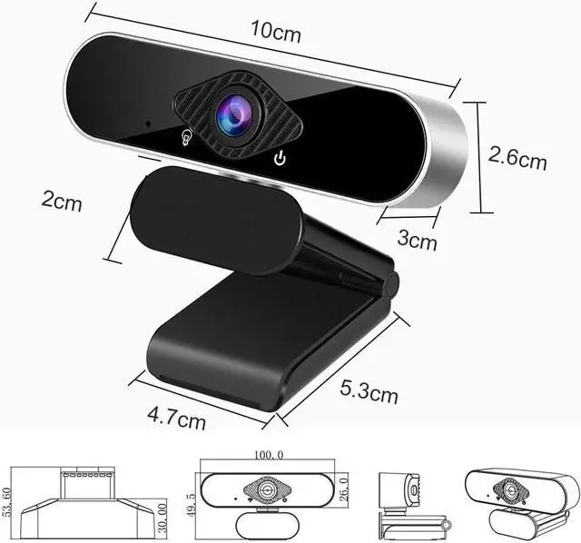 Alt view image 6 of 6 - Portholic Full HD 1080p Webcam, Webcam with Microphone Streaming Computer Web Cam for PC Laptop Desktop 360 Degree Rotation Computer Camera Highly Compatible with Win10/8/8.1/7/XP Linux Mac