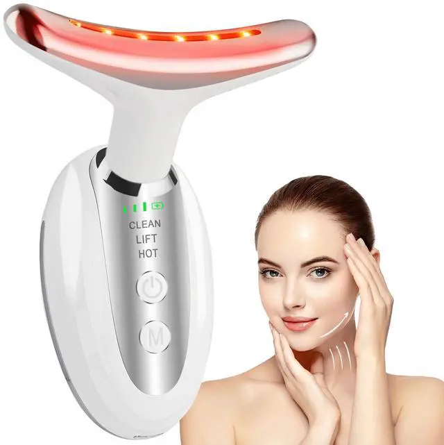 Main image of 7-in-1 Facial Massager with LED Light Therapy, 3 Intensity Levels, 113°F Heating, Deep Cleaning & Skin Rejuvenation for Face and Neck 7 Modes, Rechargeable, Home Use