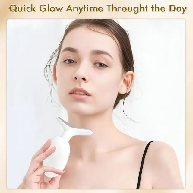 Alt view image 7 of 7 - 7-in-1 Facial Massager with LED Light Therapy, 3 Intensity Levels, 113°F Heating, Deep Cleaning & Skin Rejuvenation for Face and Neck 7 Modes, Rechargeable, Home Use