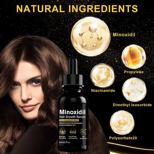 Alt view image 3 of 7 - 5% Minoxidil Topical Solution for Scalp Care, Dropper Applicator, Unscented Formula, Daily Use Hair Care Solution for Men and Women, 6 fl oz(Pack of 3)