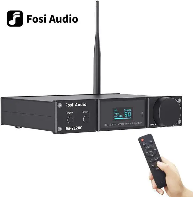 Main image of Fosi Audio DA2120C 240W Bluetooth 5.0 Stereo Audio Hi-Fi DAC Amplifier Support aptX 24Bit-192kHz 2.1 Channel Integrated Class D Power Amp with RCA/PC-USB/Coaxial/Optical Input and Remote Control