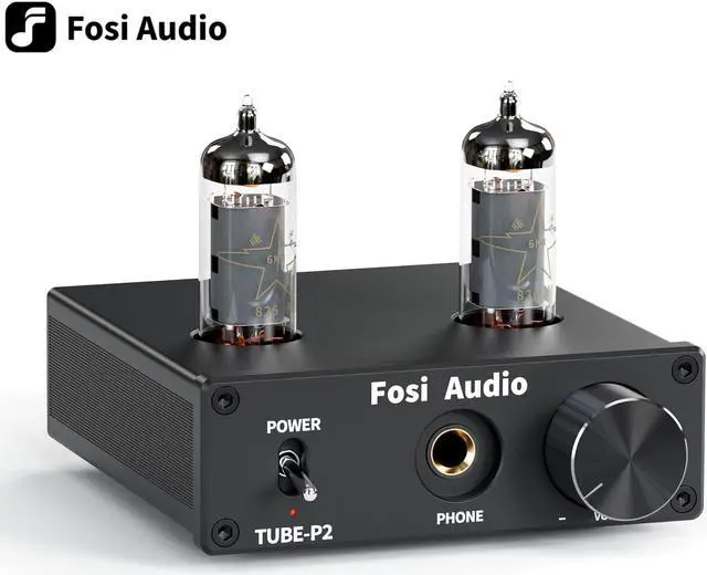 Main image of Fosi Audio P2 Headphone Amplifier Vacuum Tube Headphone Amp Mini Hi-Fi Stereo Audio with Low Ground Noise Output Protection