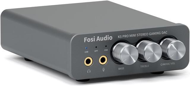 Fosi Audio K5 Pro Gaming DAC Headphone Amplifier Mini Hi-Fi Stereo  Digital-to-Analog Audio Converter USB Type C/Optical/Coaxial to RCA/3.5MM  AUX for PS5/PC/MAC/Computer 