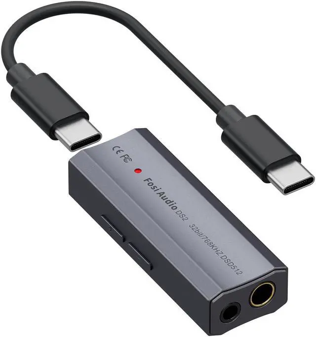 Main image of Fosi Audio DS2 USB C to AUX Headphone Amp DAC Dongle 3.5mm Jack Audio Portable Amplifier Dual Output DSD256 4.4mm Balanced High Resolution CS43131 for iPhone 15 Pro Max Plus iPad Android Phone