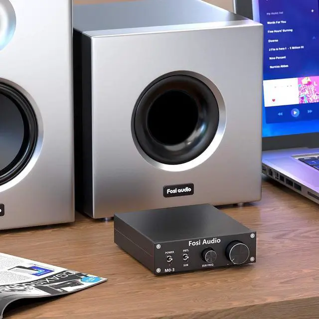 Alt view image 6 of 7 - Fosi Audio M03 200 Watt TPA3255 Subwoofer Amplifier Mini Mono Channel Audio Power Amp for Home Theater Full-Frequency and SUB Bass Switchable with 32V/5A Power Supply