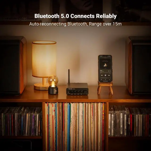 Alt view image 3 of 7 - Fosi Audio BT30D Pro TPA3255 Hi-Fi Bluetooth 5.0 Stereo Audio Receiver Amplifier 2.1 Channel Mini Class D Integrated Amp 165 Watt x2+350 Watt for Home Outdoor Desktop Bookshelf Speakers/Subwoofers
