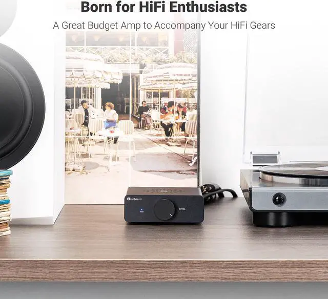 Alt view image 3 of 7 - Fosi Audio V3 Stereo Amplifier Home Audio 300 Watts x2 Power TPA3255 Class D Mini Speaker Amp 2 Channel Audio Component for Passive Bookshelf Tower Speakers Desktop Home Theater with 48V Power Supply