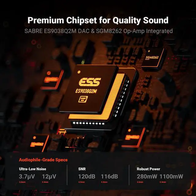 Alt view image 4 of 7 - Fosi Audio SK02 DAC Amp Headphone Amplifier Desktop USB C to AUX Digital to Analog Audio Converter Adapter Preamp Optical to 3.5mm 4.4mm Balanced Combo for Home Audio System