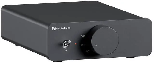 Main image of Fosi Audio Q6 Mini Desktop DAC, USB C Digital to Analog Audio Converter for Home Stereo Amplifier and Headphone Amp