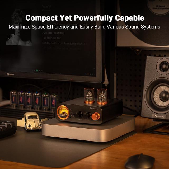 Alt view image 3 of 7 - Fosi Audio MC331 Tube Integrated Amplifier with DAC 2 Channel Home Audio Stereo Power Amp