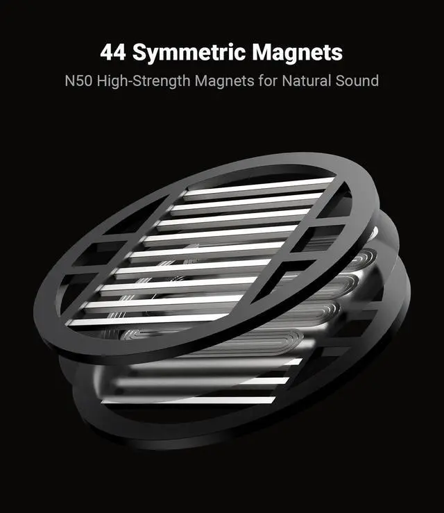 Alt view image 6 of 7 - Fosi Audio i5 Open-Back Planar Magnetic Headphones with 97mm Ultra-Large Diaphragm, CNC Metal & Walnut Wood, Audiophile Wired Studio Headphone for Multi-Source Devices