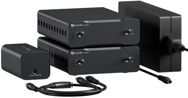 Main image of Fosi Audio Two V3 Mono Power Amplifier 240W Class D AMP with TPA3255 Chip, RCA/XLR Balanced Inputs, 48V/10A Power, for Home Audio Speakers & Home Theater