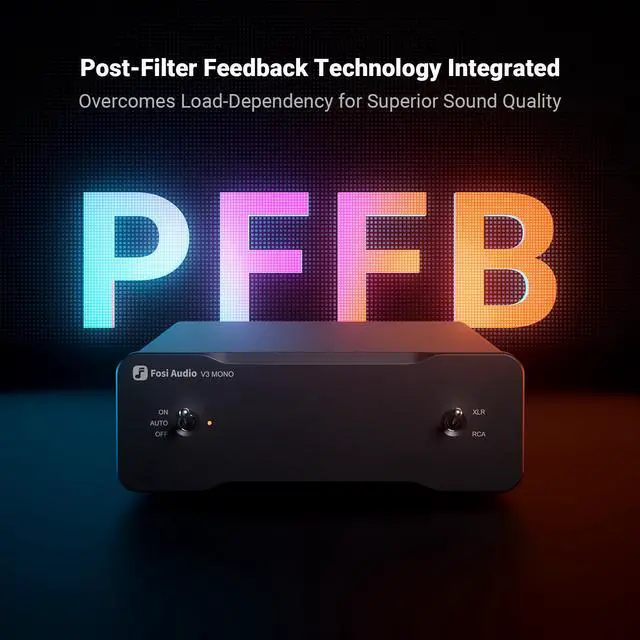 Alt view image 2 of 7 - Fosi Audio Two V3 Mono Power Amplifier 240W Class D AMP with TPA3255 Chip, RCA/XLR Balanced Inputs, 48V/10A Power, for Home Audio Speakers & Home Theater