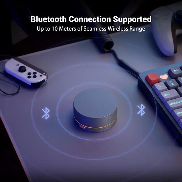 Alt view image 3 of 7 - Fosi Audio VOL20 Bluetooth Volume Control Knob, USB Multimedia Controller for PC/Gaming/Home Audio/Desktop, RGB Lighting Customization Multi-Function Button with Adjustment