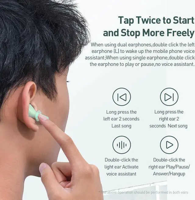 Alt view image 4 of 7 - Baseus True Wireless Earphones W09 White