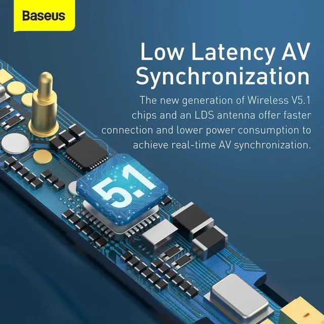 Alt view image 4 of 7 - Baseus Active Noise Cancelling-Wireless Charging-True Wireles Earphones S1 Pro Blue