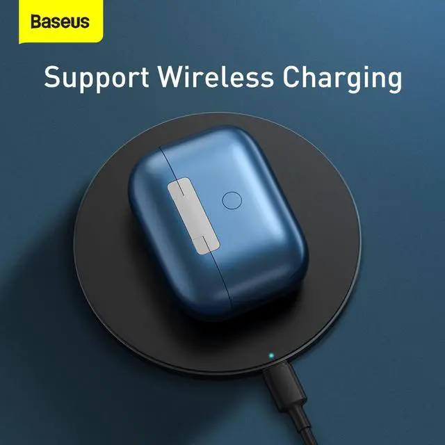 Alt view image 3 of 7 - Baseus Active Noise Cancelling-Wireless Charging-True Wireles Earphones S1 Pro Blue