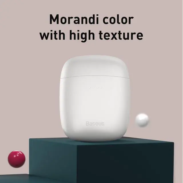 Alt view image 2 of 7 - Baseus Wireless Charging-True Wireless Earphones W04 Pro White