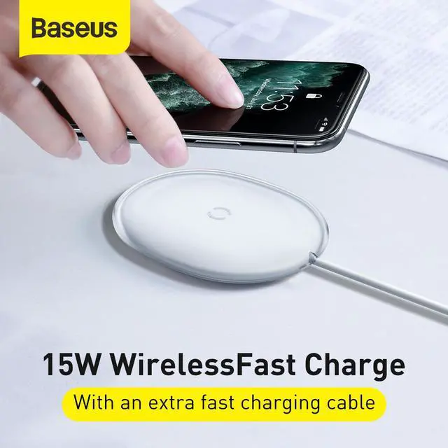 Alt view image 3 of 7 - Baseus Jelly wireless charger 15W White