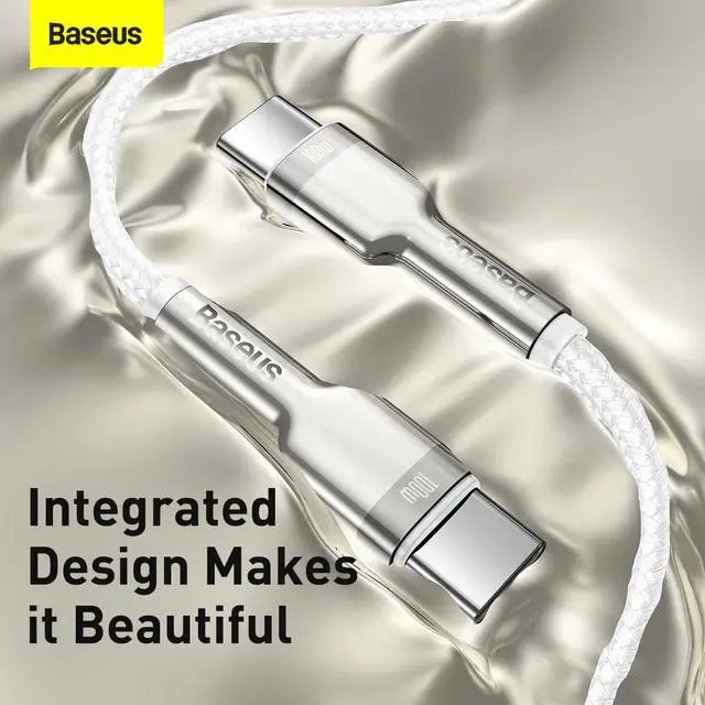 Alt view image 4 of 7 - Baseus Cafule Metal Data Cable Type-C to Type-C 100W 2m White