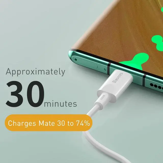 Alt view image 4 of 7 - Baseus Xiaobai series fast charging Cable Type-C 100W 1.5m White