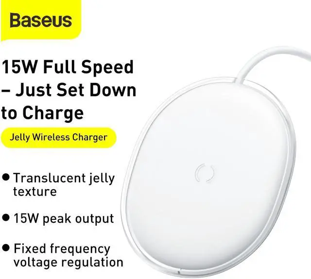 Alt view image 2 of 7 - Baseus Jelly wireless charger 15W White