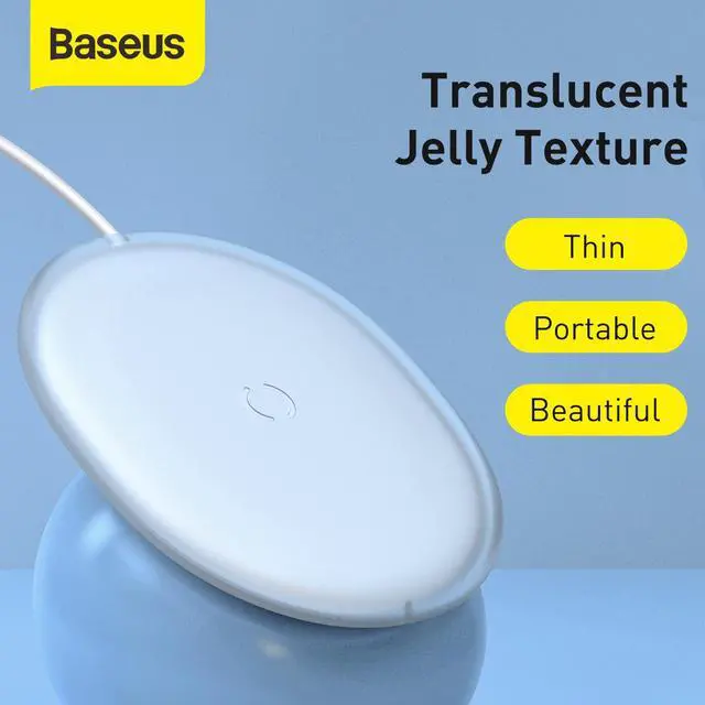 Alt view image 4 of 7 - Baseus Jelly wireless charger 15W White
