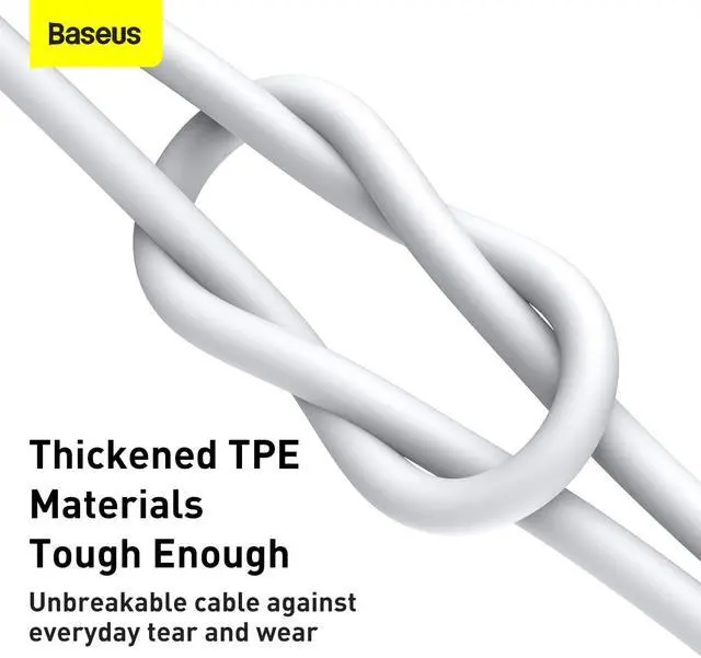 Alt view image 7 of 7 - Baseus Superior Series Fast Charging Data Cable USB to Type-C 66W 2m White