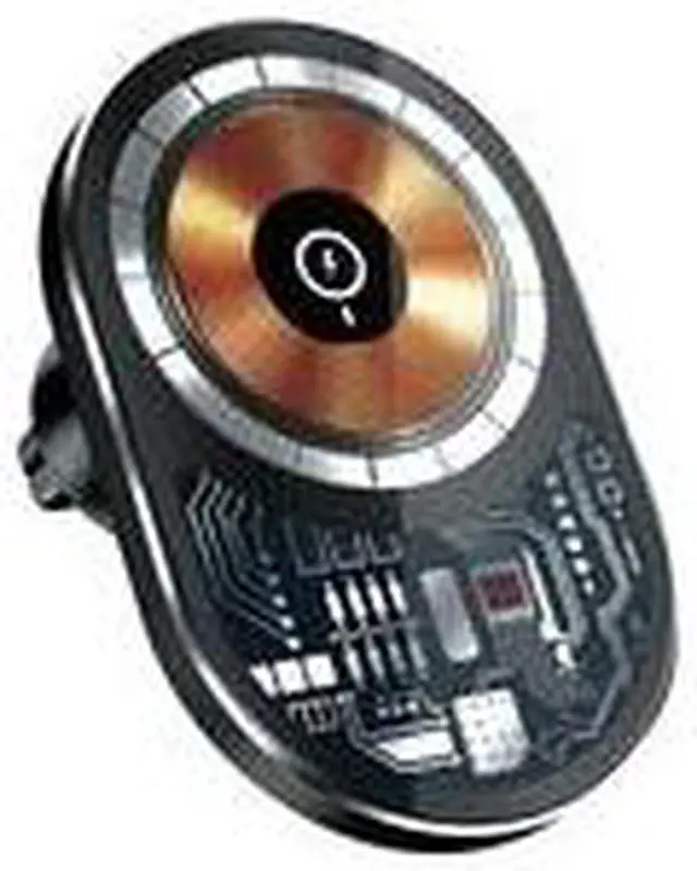 Main image of 15W fast charging for phones
® Downward compatible with l0W, 7.5W, 5W© Metal casing, adding a sense of technology
@ Strong magnets, stable sticking
© Easy to place and pick, free attachmen