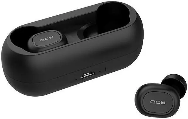 Main image of QCY T1C Wireless Earbuds, TWS 5.0 Bluetooth Headphones with Microphone, Compatible for iPhone, Android and Other Leading Smartphones, black